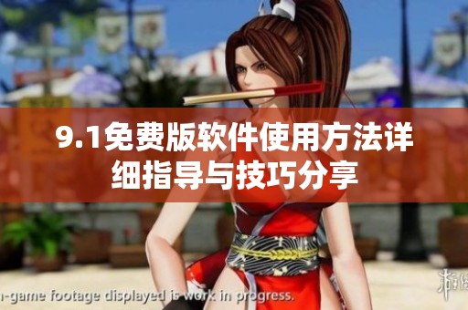 9.1免费版软件使用方法详细指导与技巧分享