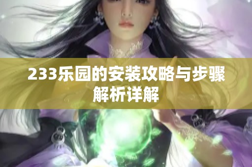233乐园的安装攻略与步骤解析详解