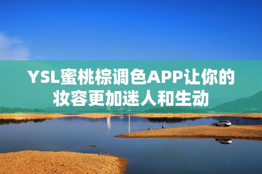 YSL蜜桃棕调色APP让你的妆容更加迷人和生动