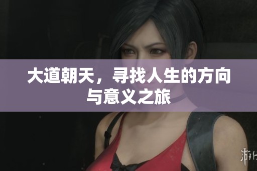 大道朝天，寻找人生的方向与意义之旅
