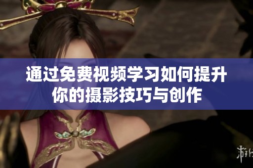 通过免费视频学习如何提升你的摄影技巧与创作