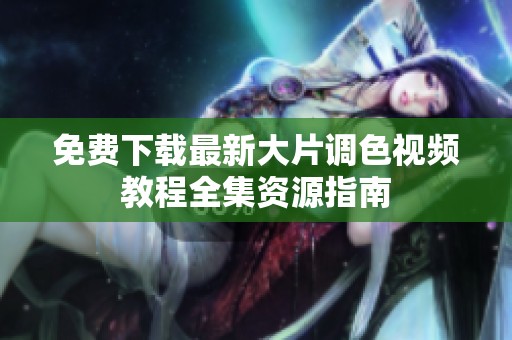 免费下载最新大片调色视频教程全集资源指南