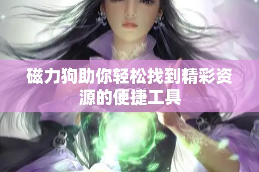 磁力狗助你轻松找到精彩资源的便捷工具