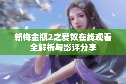 新梅金瓶2之爱奴在线观看全解析与影评分享