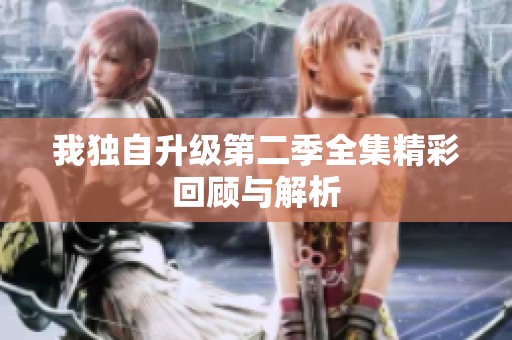 我独自升级第二季全集精彩回顾与解析