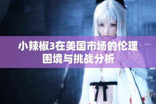 小辣椒3在美国市场的伦理困境与挑战分析