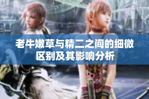 老牛嫩草与精二之间的细微区别及其影响分析