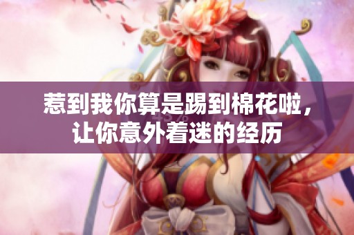 惹到我你算是踢到棉花啦，让你意外着迷的经历