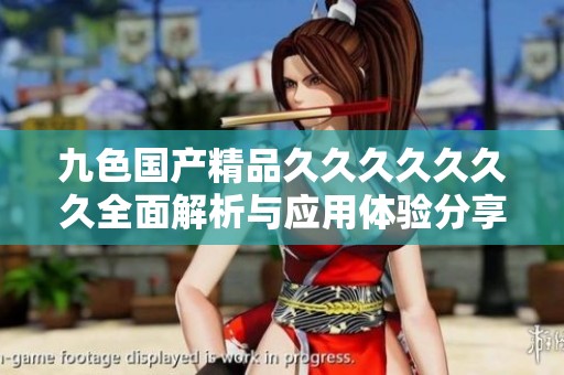 九色国产精品久久久久久久久全面解析与应用体验分享