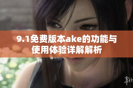 9.1免费版本ake的功能与使用体验详解解析
