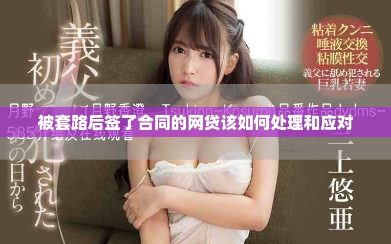 被套路后签了合同的网贷该如何处理和应对