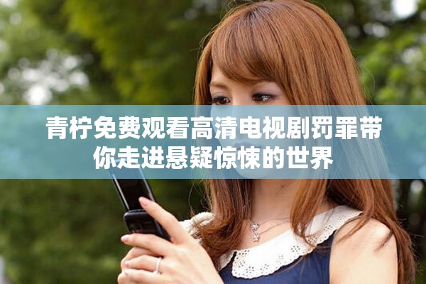 青柠免费观看高清电视剧罚罪带你走进悬疑惊悚的世界