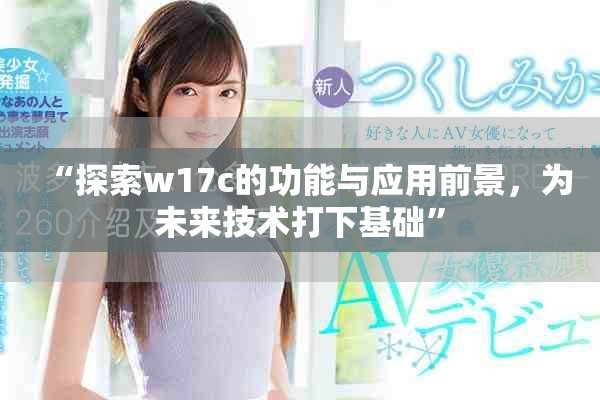 “探索w17c的功能与应用前景，为未来技术打下基础”