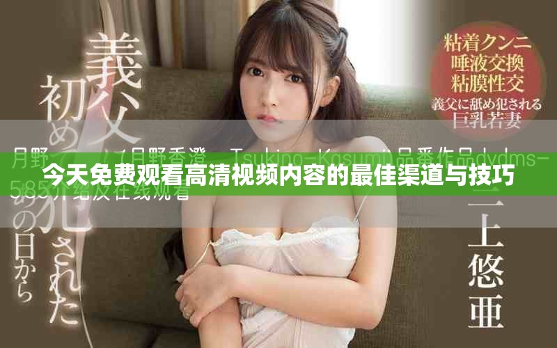 今天免费观看高清视频内容的最佳渠道与技巧