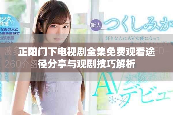 正阳门下电视剧全集免费观看途径分享与观剧技巧解析