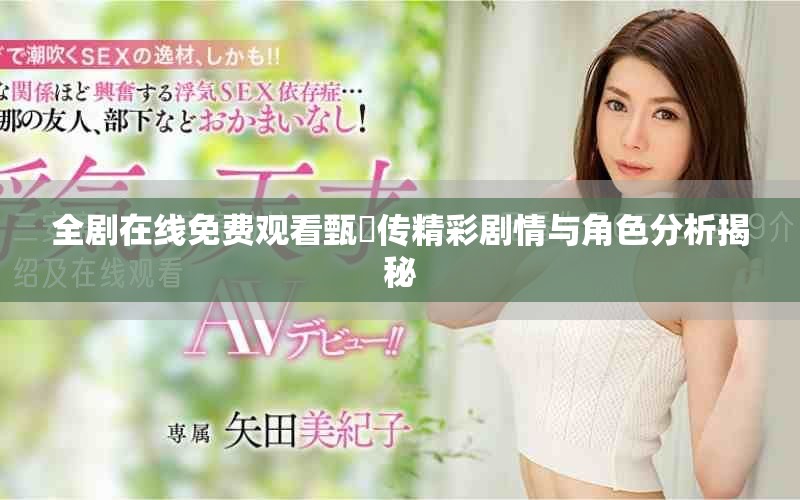 全剧在线免费观看甄嬛传精彩剧情与角色分析揭秘